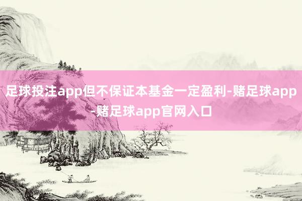 足球投注app但不保证本基金一定盈利-赌足球app-赌足球app官网入口