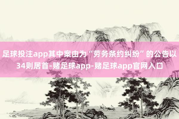足球投注app其中案由为“劳务条约纠纷”的公告以34则居首-赌足球app-赌足球app官网入口