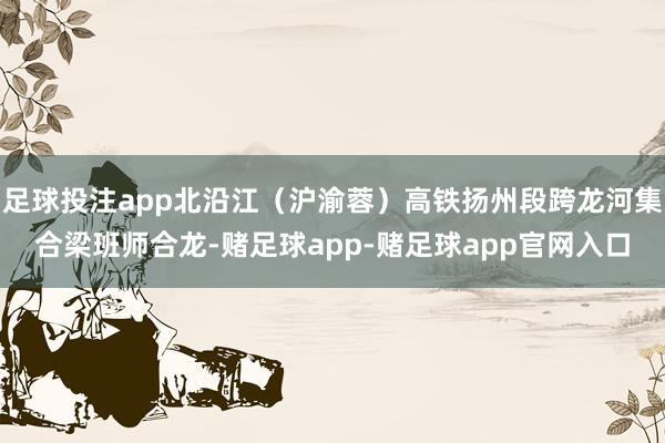 足球投注app北沿江（沪渝蓉）高铁扬州段跨龙河集合梁班师合龙-赌足球app-赌足球app官网入口