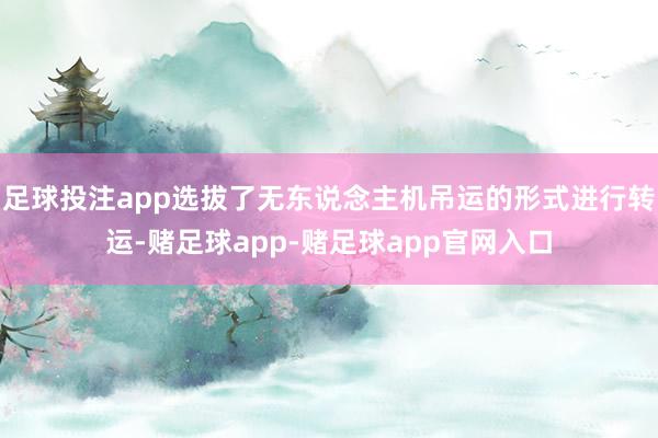 足球投注app选拔了无东说念主机吊运的形式进行转运-赌足球app-赌足球app官网入口