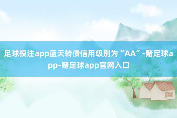 足球投注app蓝天转债信用级别为“AA”-赌足球app-赌足球app官网入口