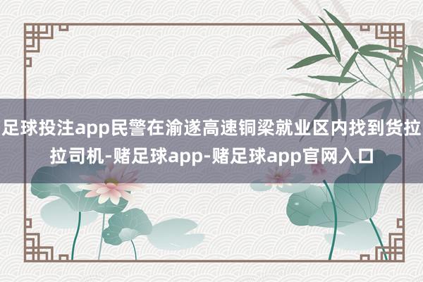 足球投注app民警在渝遂高速铜梁就业区内找到货拉拉司机-赌足球app-赌足球app官网入口