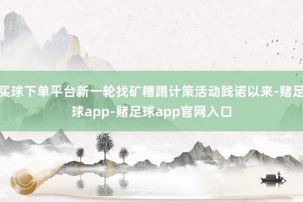 买球下单平台新一轮找矿糟蹋计策活动践诺以来-赌足球app-赌足球app官网入口