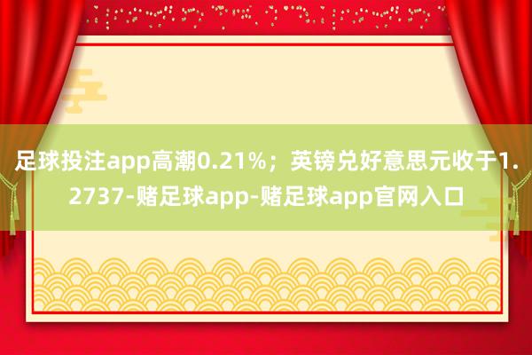 足球投注app高潮0.21%；英镑兑好意思元收于1.2737-赌足球app-赌足球app官网入口