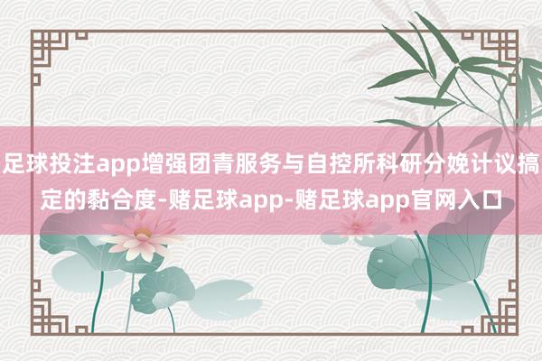 足球投注app增强团青服务与自控所科研分娩计议搞定的黏合度-赌足球app-赌足球app官网入口