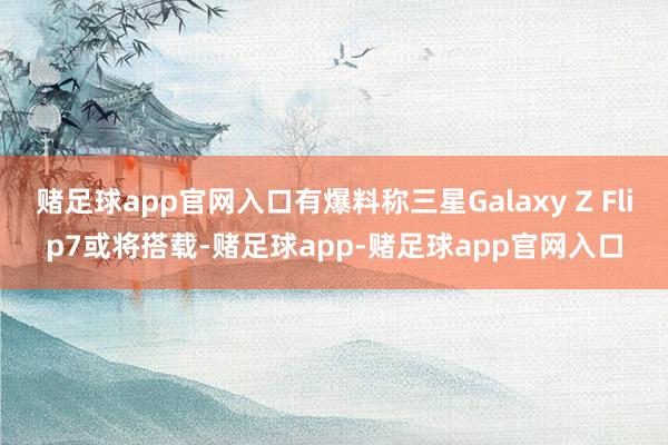 赌足球app官网入口有爆料称三星Galaxy Z Flip7或将搭载-赌足球app-赌足球app官网入口