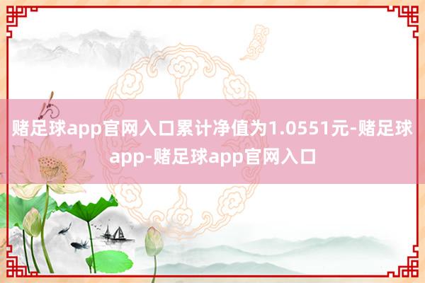 赌足球app官网入口累计净值为1.0551元-赌足球app-赌足球app官网入口