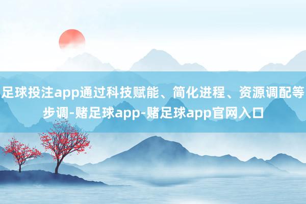 足球投注app通过科技赋能、简化进程、资源调配等步调-赌足球app-赌足球app官网入口
