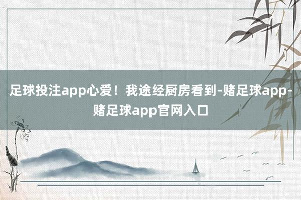 足球投注app心爱！我途经厨房看到-赌足球app-赌足球app官网入口
