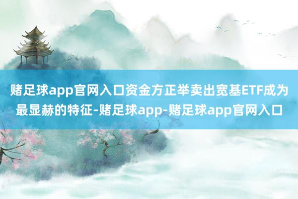 赌足球app官网入口资金方正举卖出宽基ETF成为最显赫的特征-赌足球app-赌足球app官网入口
