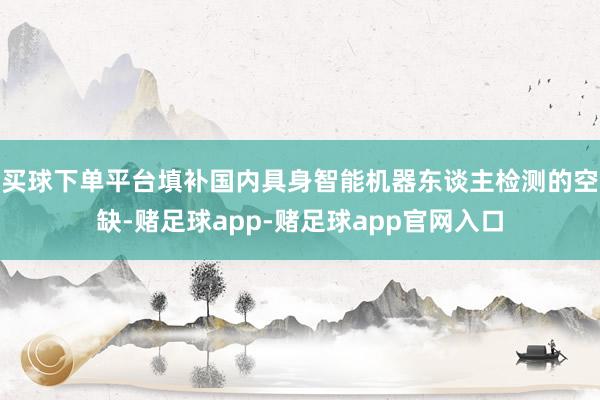 买球下单平台填补国内具身智能机器东谈主检测的空缺-赌足球app-赌足球app官网入口