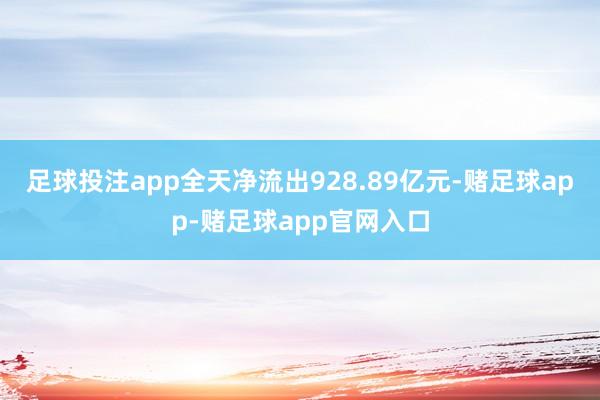 足球投注app全天净流出928.89亿元-赌足球app-赌足球app官网入口
