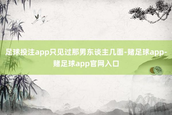 足球投注app只见过那男东谈主几面-赌足球app-赌足球app官网入口