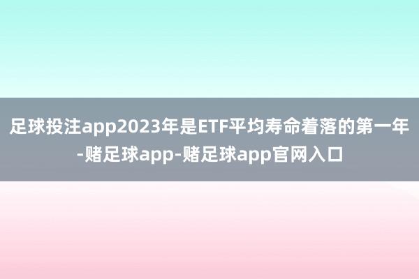 足球投注app2023年是ETF平均寿命着落的第一年-赌足球app-赌足球app官网入口