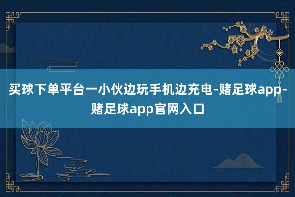 买球下单平台一小伙边玩手机边充电-赌足球app-赌足球app官网入口