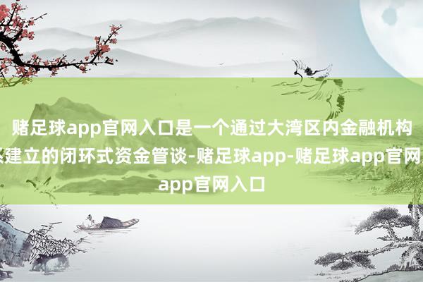 赌足球app官网入口是一个通过大湾区内金融机构体系建立的闭环式资金管谈-赌足球app-赌足球app官网入口