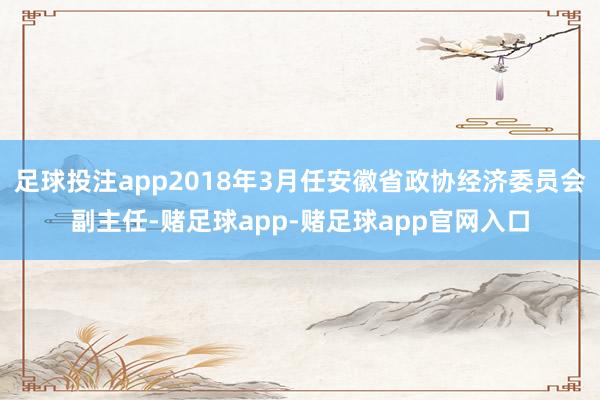 足球投注app2018年3月任安徽省政协经济委员会副主任-赌足球app-赌足球app官网入口