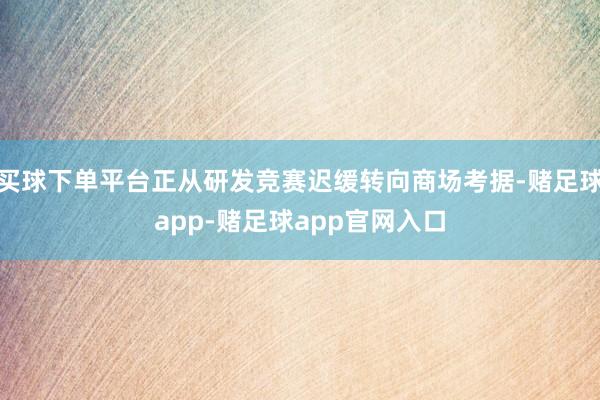 买球下单平台正从研发竞赛迟缓转向商场考据-赌足球app-赌足球app官网入口