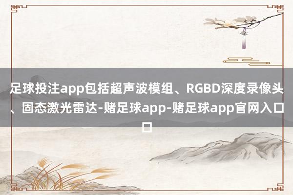 足球投注app包括超声波模组、RGBD深度录像头、固态激光雷达-赌足球app-赌足球app官网入口