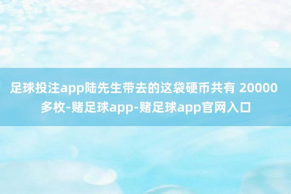 足球投注app陆先生带去的这袋硬币共有 20000 多枚-赌足球app-赌足球app官网入口